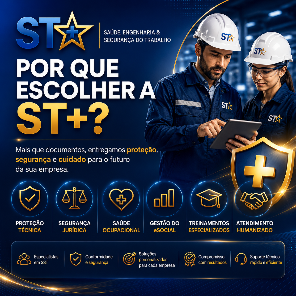 Por que escolher a ST+
